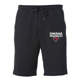 Omaha Mavericks Premium Fleece Shorts - Omaha Mavericks with Bull