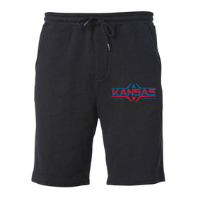Kansas Jayhawks Premium Fleece Shorts - Kansas Football Laces