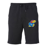 Kansas Jayhawks Premium Fleece Shorts - Lone Kansas Jayhawk