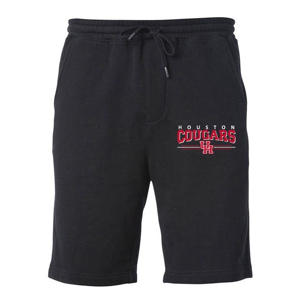 Houston Cougars Premium Fleece Shorts - Cougars 3-Stripe UH Logo