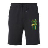 NDSU Bison Premium Fleece Shorts - NDSU Bison Logo Vert Stripe