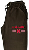 Nebraska Huskers Premium Fleece Sweatpants - Stripe Block N