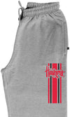 Nebraska Huskers Premium Fleece Sweatpants - Vertical Stripe Script Huskers