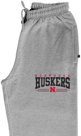 Nebraska Huskers Premium Fleece Sweatpants - Nebraska Huskers Stripe N