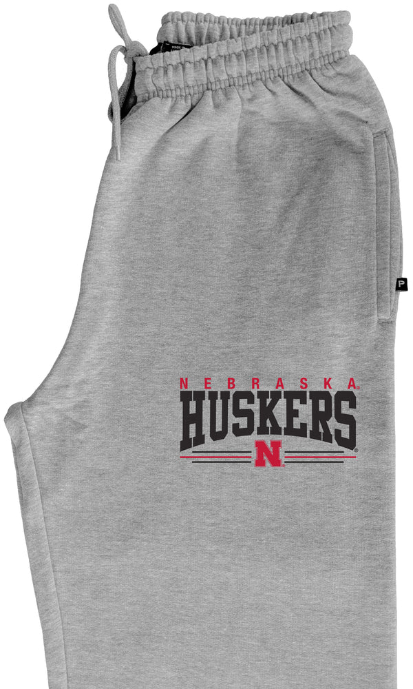 Nebraska Huskers Premium Fleece Sweatpants - Nebraska Huskers Stripe N
