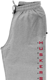 Nebraska Huskers Premium Fleece Sweatpants - Vertical Nebraska Huskers