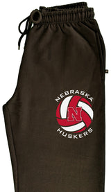 Nebraska Huskers Premium Fleece Sweatpants - Huskers Volleyball Block N