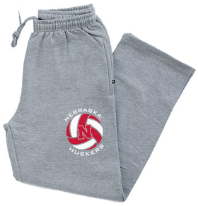 Nebraska Huskers Premium Fleece Sweatpants - Huskers Volleyball Block N