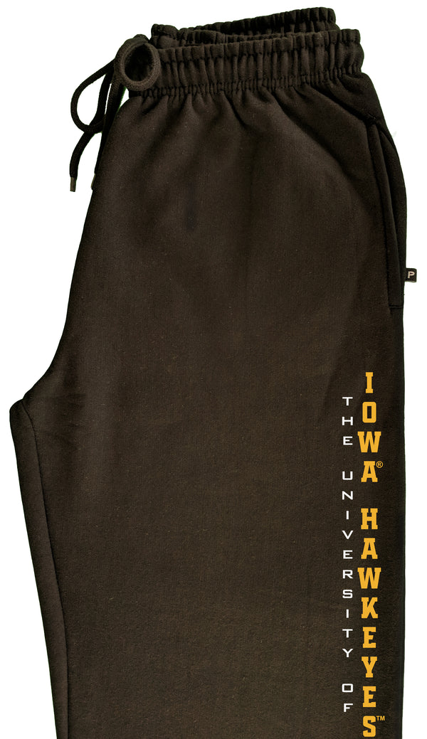 Iowa Hawkeyes Premium Fleece Sweatpants - Vertical U of I Hawkeyes