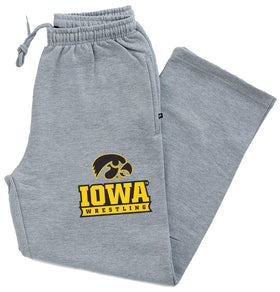 Iowa Hawkeyes Premium Fleece Sweatpants - Iowa Wrestling Black and Gold