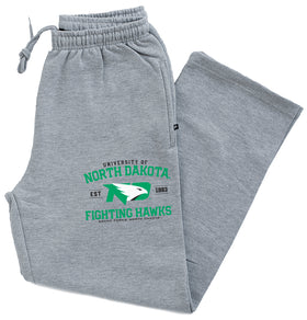 North Dakota Fighting Hawks Premium Fleece Sweatpants - North Dakota Arch Primary Logo
