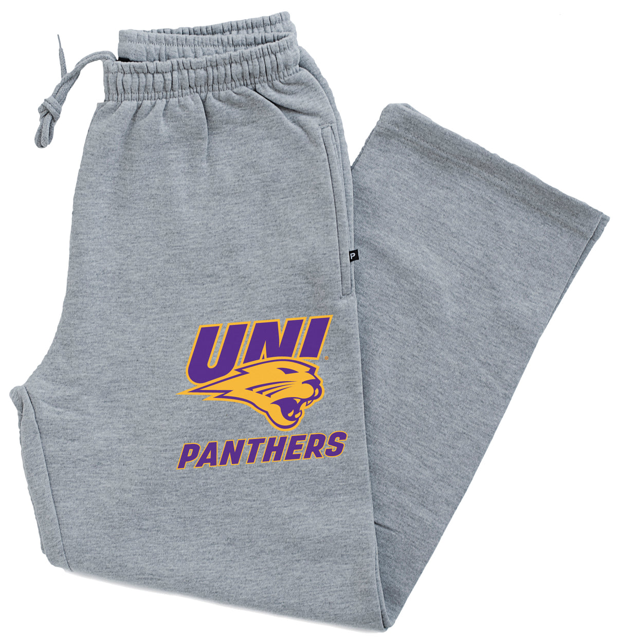 Northern Iowa Panthers Premium Fleece Sweatpants - Purple and Gold Primary Logo