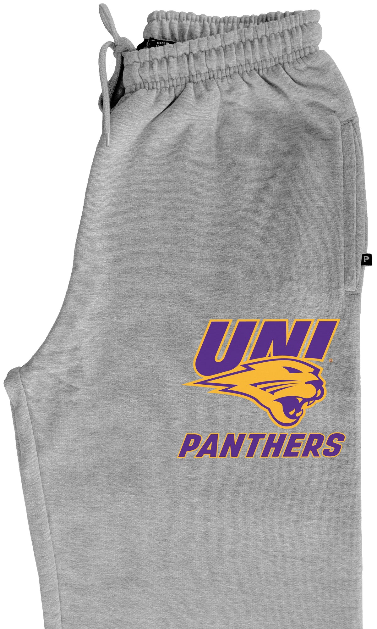 Northern Iowa Panthers Premium Fleece Sweatpants - Purple and Gold Primary Logo