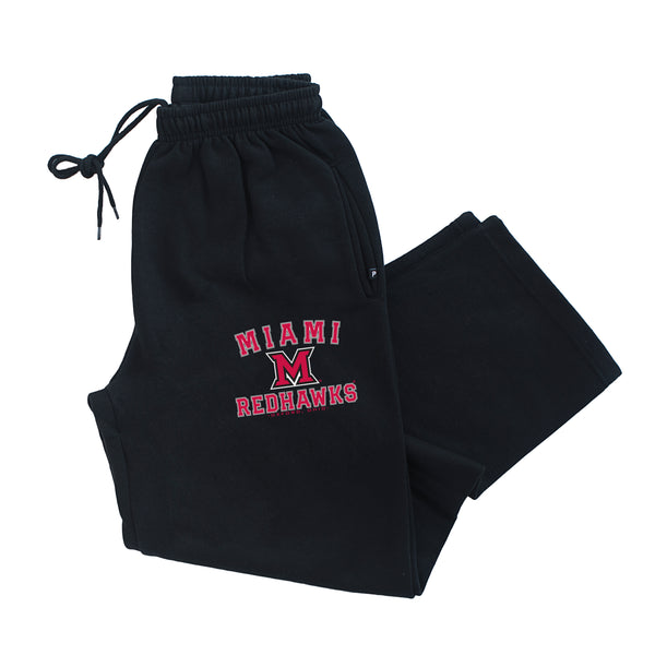 Miami University RedHawks Premium Fleece Sweatpants - Miami of Ohio Primary Logo