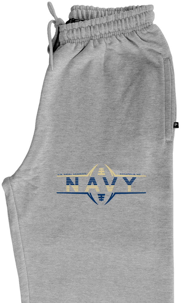Navy Midshipmen Premium Fleece Sweatpants - Navy Football Laces