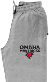 Omaha Mavericks Premium Fleece Sweatpants - Omaha Mavericks with Bull on Gray