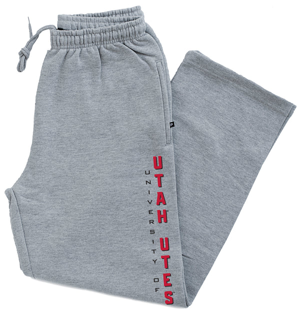 Utah Utes Premium Fleece Sweatpants - Vertical Utah Utes