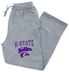 K-State Wildcats Premium Fleece Sweatpants - K-State Powercat with Outline