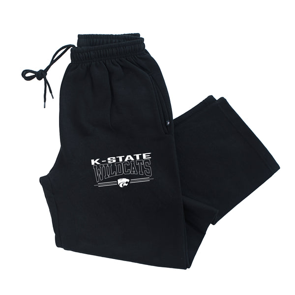 K-State Wildcats Premium Fleece Sweatpants - Wildcats with 3-Stripe Powercat