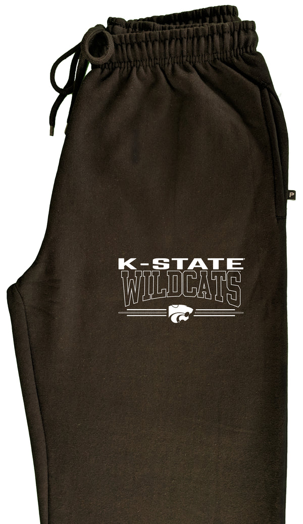 K-State Wildcats Premium Fleece Sweatpants - Wildcats with 3-Stripe Powercat