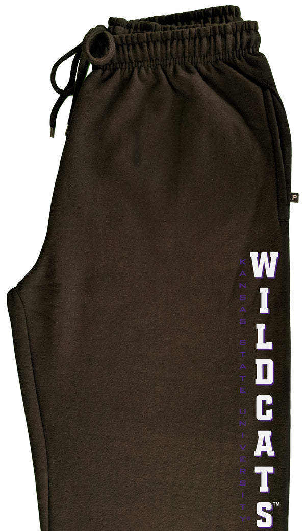 K-State Wildcats Premium Fleece Sweatpants - Vertical KSU Wildcats