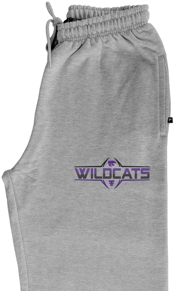 K-State Wildcats Premium Fleece Sweatpants - Striped Wildcats Football Laces