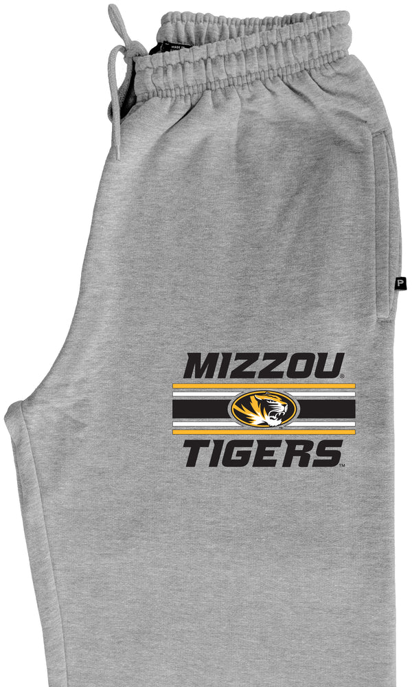 Missouri Tigers Premium Fleece Sweatpants - Horizontal Stripe Mizzou Tigers