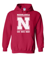 Nebraska Cornhuskers "Nebraska N GO BIG RED" Hooded Sweatshirt