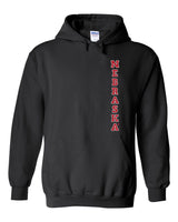 Nebraska Cornhuskers Vertical "NEBRASKA" Hooded Sweatshirt