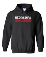 Nebraska Cornhuskers ½ & ½ "NEBRASKA" Hooded Sweatshirt