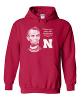 Abe Lincoln "No place like NEBRASKA" Huskers Hooded Sweatshirt