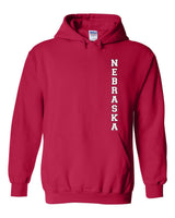 Vertical "NEBRASKA" Hooded Sweatshirt