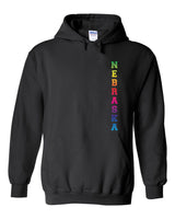 Rainbow "NEBRASKA" Huskers Hooded Sweatshirt