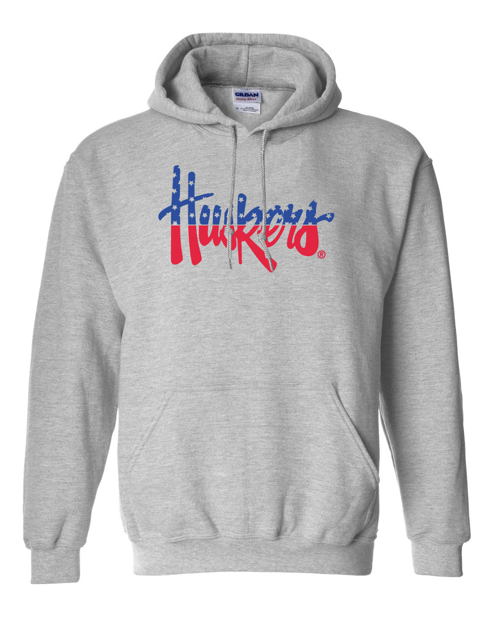 Nebraska Sweatshirt Hooded Red White And Blue Script Huskers
