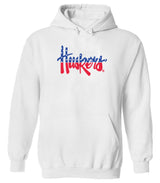 Nebraska Huskers Hooded Sweatshirt - Red White and Blue Script Huskers
