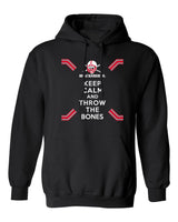 Nebraska Husker Hooded Sweatshirt - Keep Calm and THROW THE BONES
