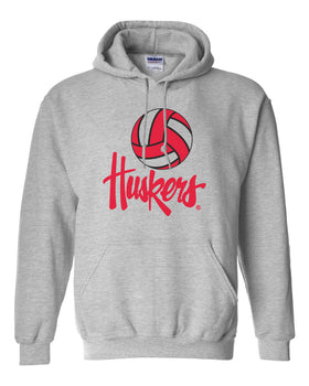 Nebraska Huskers Hooded Sweatshirt - Nebraska Volleyball Legacy Script Huskers