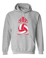 Nebraska Huskers Hooded Sweatshirt - Nebraska Huskers Volleyball Crown