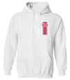 Nebraska Huskers Hooded Sweatshirt - Vertical Stripe Script Huskers