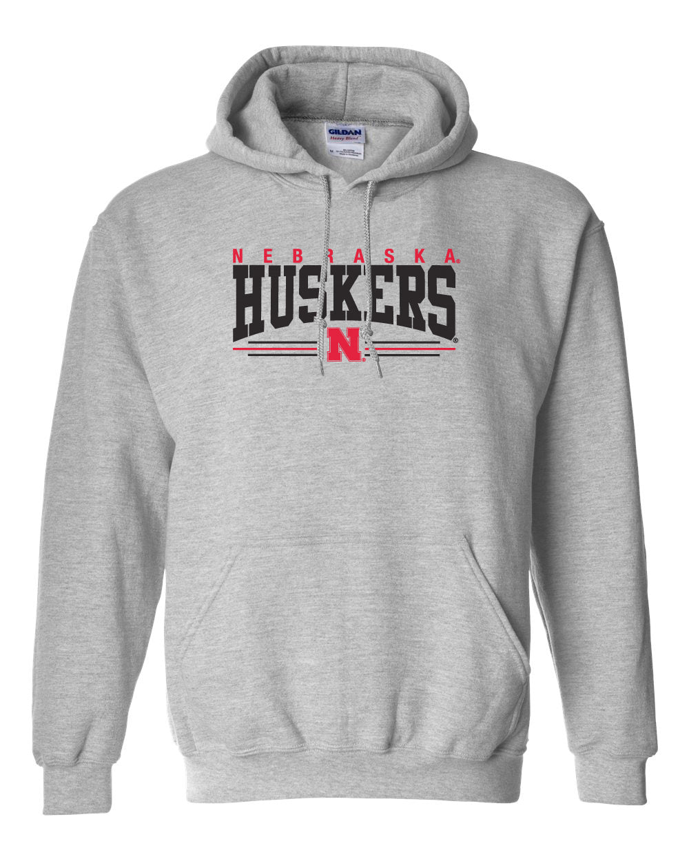 Nebraska Huskers Hooded Sweatshirt - Nebraska Huskers Stripe N