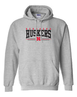 Nebraska Huskers Hooded Sweatshirt - Nebraska Huskers Stripe N