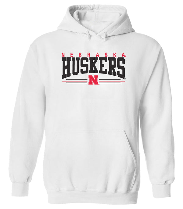 Nebraska Huskers Hooded Sweatshirt - HUSKERS Stripe N