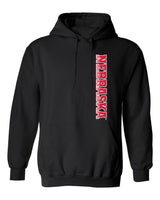 Nebraska Huskers Hooded Sweatshirt - Vertical Nebraska Red & White Fade