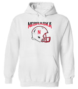 Nebraska Huskers Hooded Sweatshirt - Nebraska Huskers Football Helmet