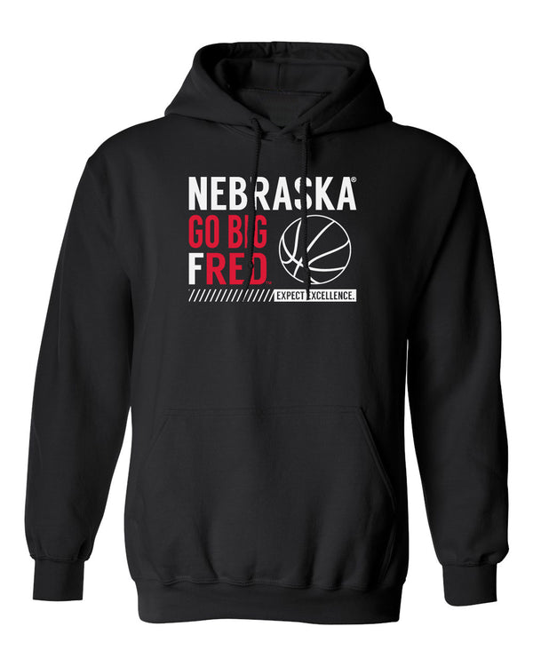 Nebraska Huskers Hooded Sweatshirt - Nebraska Basketball - GO BIG FRED