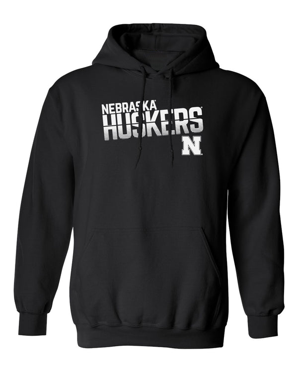 Nebraska Huskers Hooded Sweatshirt - Huskers Stripe Fade