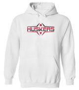 Nebraska Huskers Hooded Sweatshirt - Striped HUSKERS Football Laces