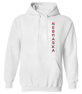 Nebraska Huskers Hooded Sweatshirt - Striped Vertical Nebraska