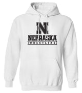 Nebraska Huskers Hooded Sweatshirt - Nebraska Wrestling Black Ink
