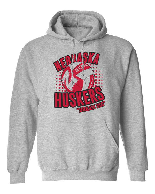 Nebraska Huskers Hooded Sweatshirt - Huskers Volleyball Dream Big